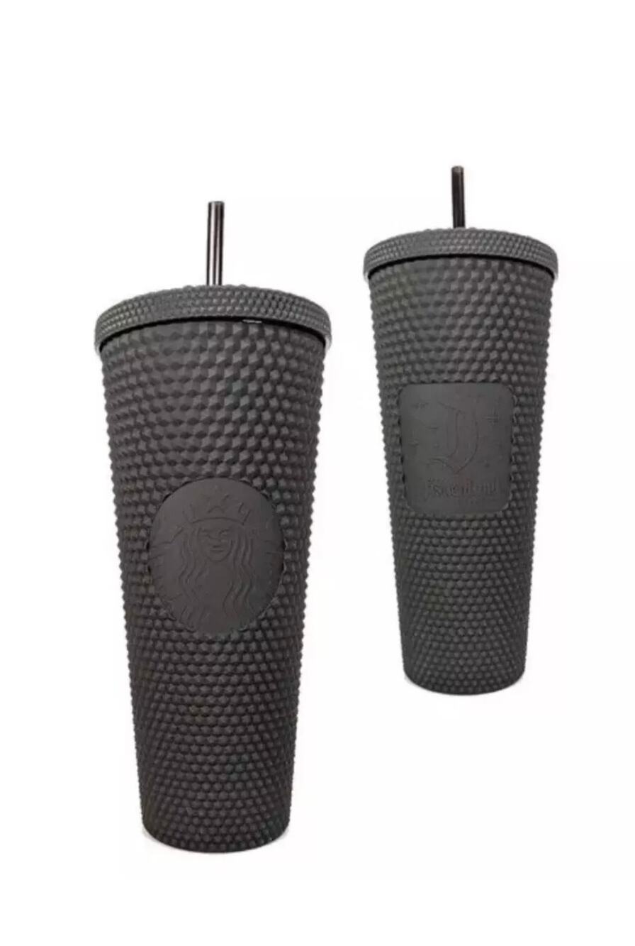 NIB Disney Parks Disneyland Matte Black Starbucks Celebration Tumbler 24oz